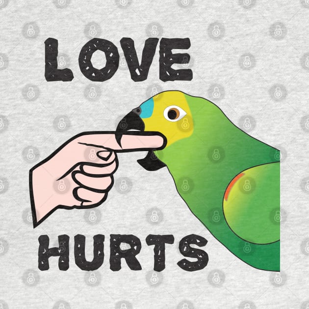 Love Hurts - Blue Front Amazon Parrot by Einstein Parrot